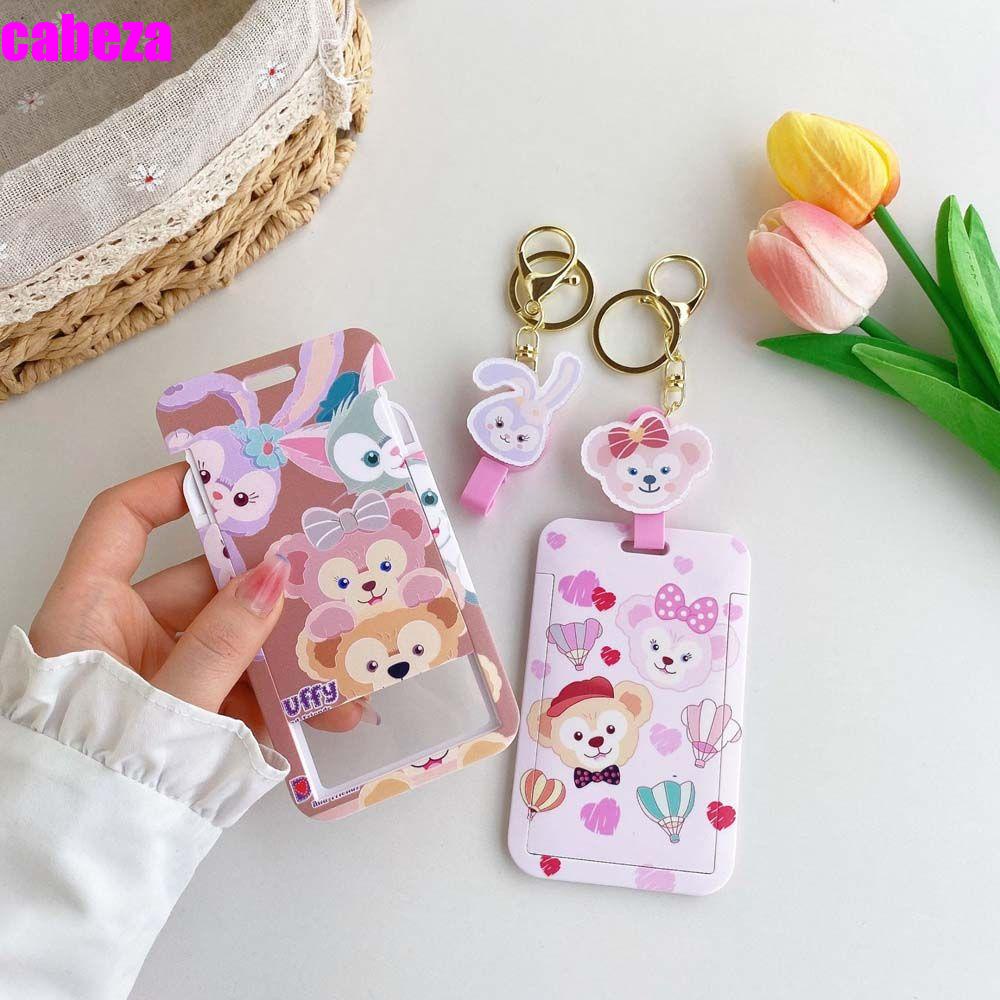 Móc Khóa Đựng Thẻ Hình Gấu Pooh / Vịt Duffy / Gấu Pooh Hoạt Hình Dễ Thương
