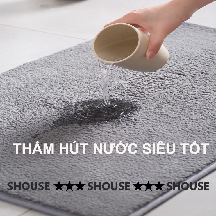 Thảm Trải Sàn Chùi Chân lau chân KRS01 Shouse thấm nước nhà tắm phòng bếp khách sạn 3d chông trượt welcome