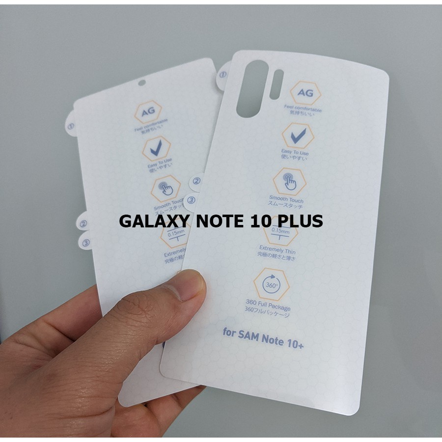 Miếng dán PPF AG Note 10 Plus chống xước màn hình 2 mặt(NHÁM)