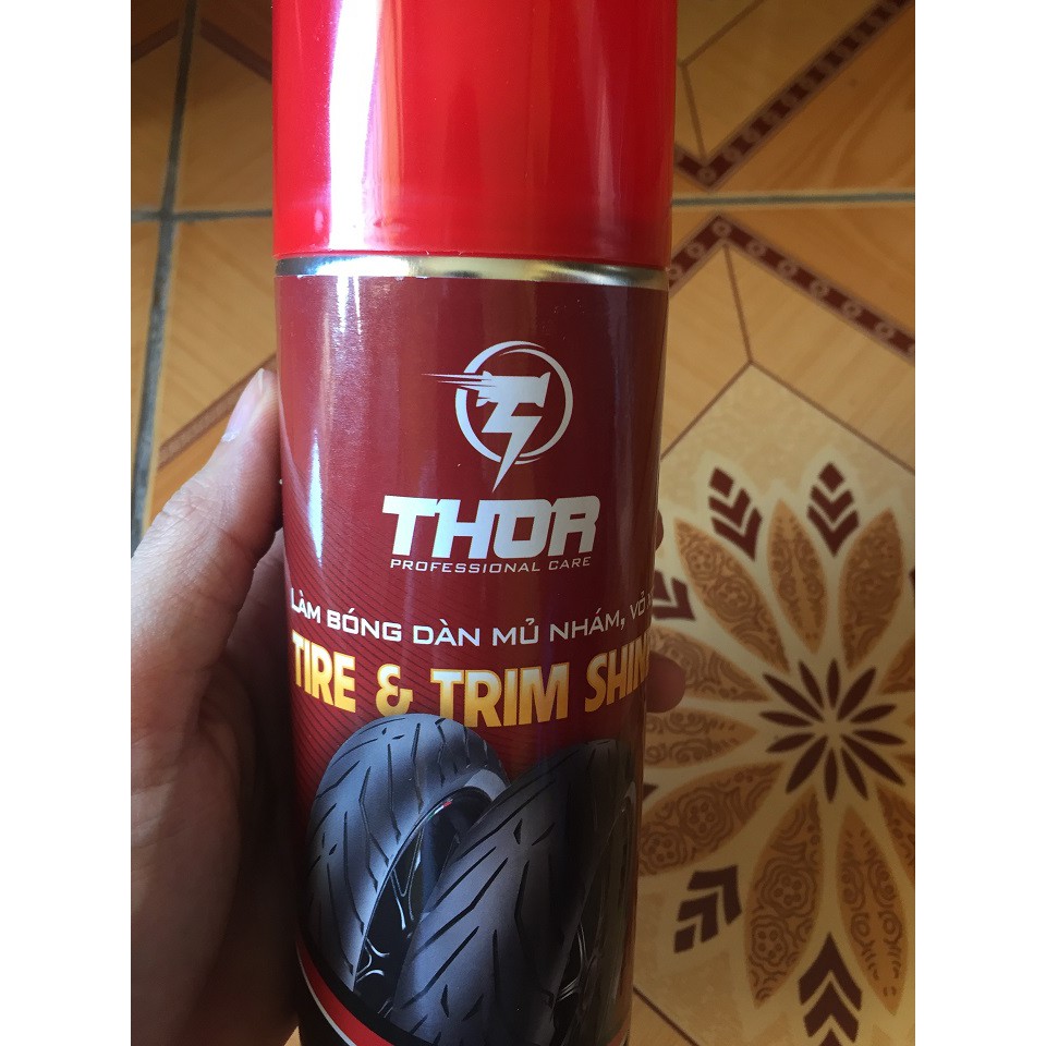 Phục hồi, dưỡng dàn nhựa nhám, vỏ xe THOR tire trim shine 400ml Việt Nam