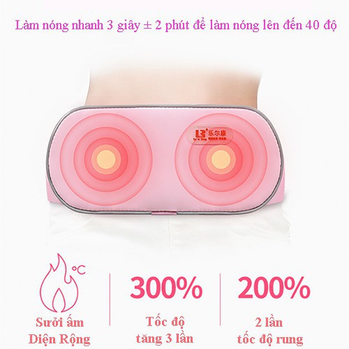 Đai massage bụng hồng ngoại giảm đau kỳ kinh ngày đèn đỏ kèm pin sạc cổng usb không dây tiện lợi