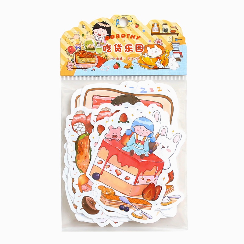 Set 30 Giấy Ghi Chú Họa Tiết Hoạt Hình Sáng Tạo