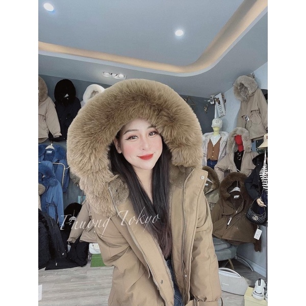 ÁO PHAO PARKA LÔNG THỎ LÓT LÔNG