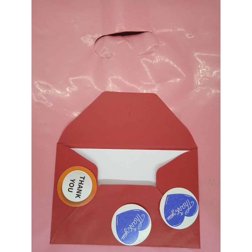 Bao thư giấy Kraft, phong bì vintage kích thước A6 15x10cm Tặng Sticker