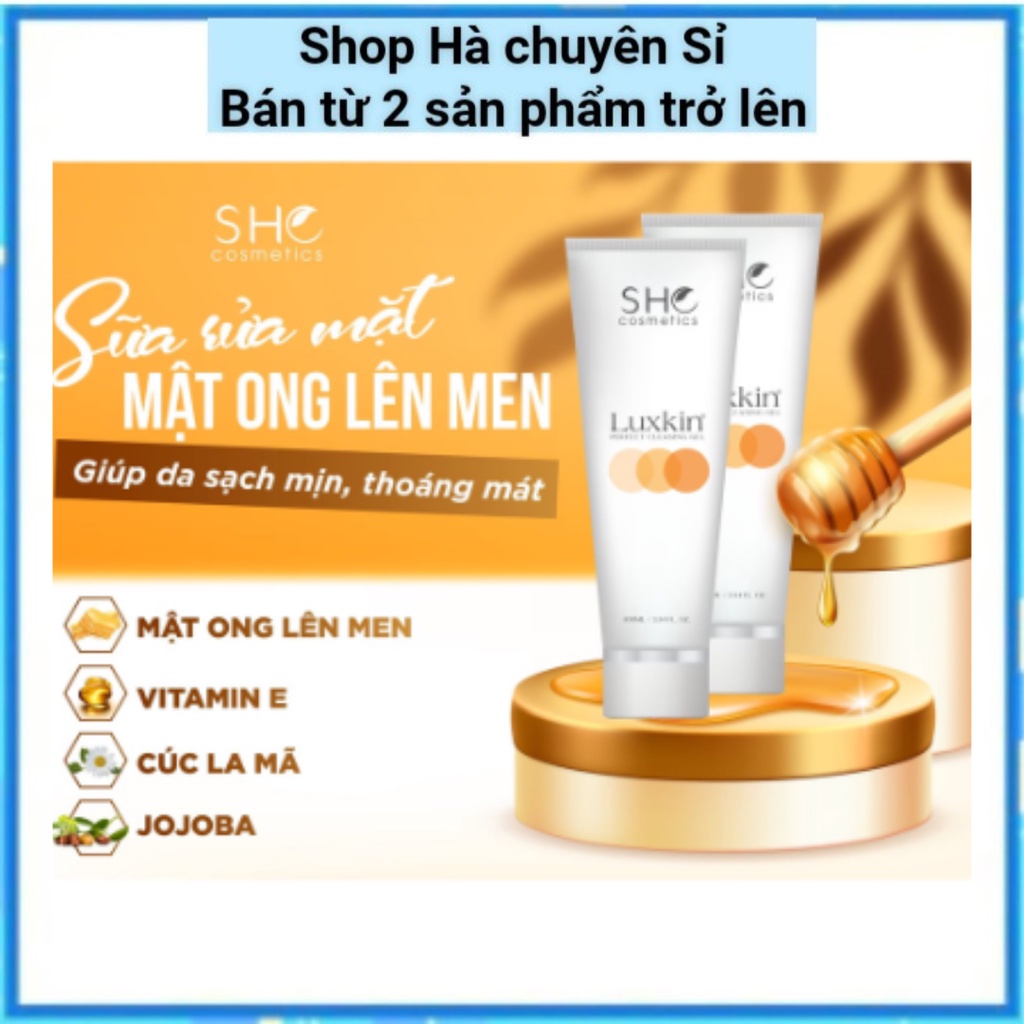 Sữa Rửa Mặt Mật Ong Lên Men LUXKIN - Sạch Sâu, Giữ Ẩm, Bảo Vệ Da Khỏi Tác Nhận Bên Ngoài...Sản Phẩm Của Đông dược bà Vân