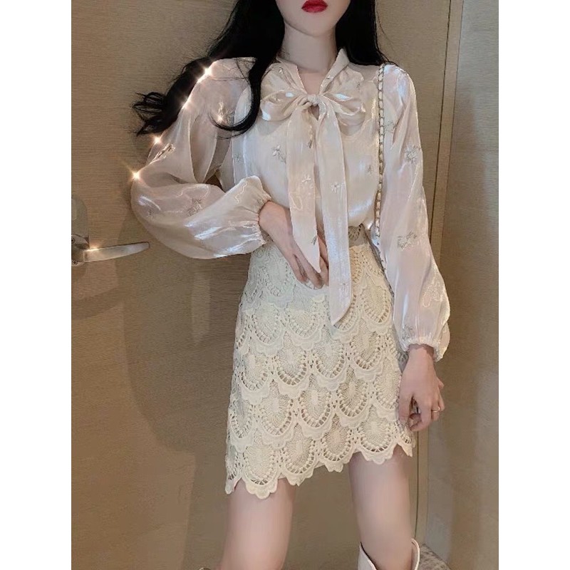 Set Công Sở-Áo sơ mi +Quần giả váy (kèm ảnh kh) có bán rời