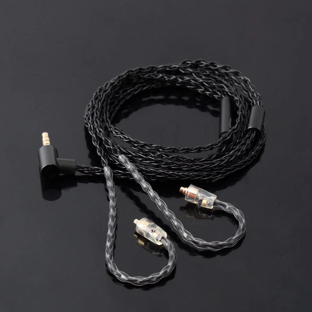 Dây Cáp Nâng Cấp Tai Nghe JC08S 8 Core 2Pin MMCX Kèm Mic Cho KZ EDX ZSN PRO X ZSTX ZS10 TRN MT1
