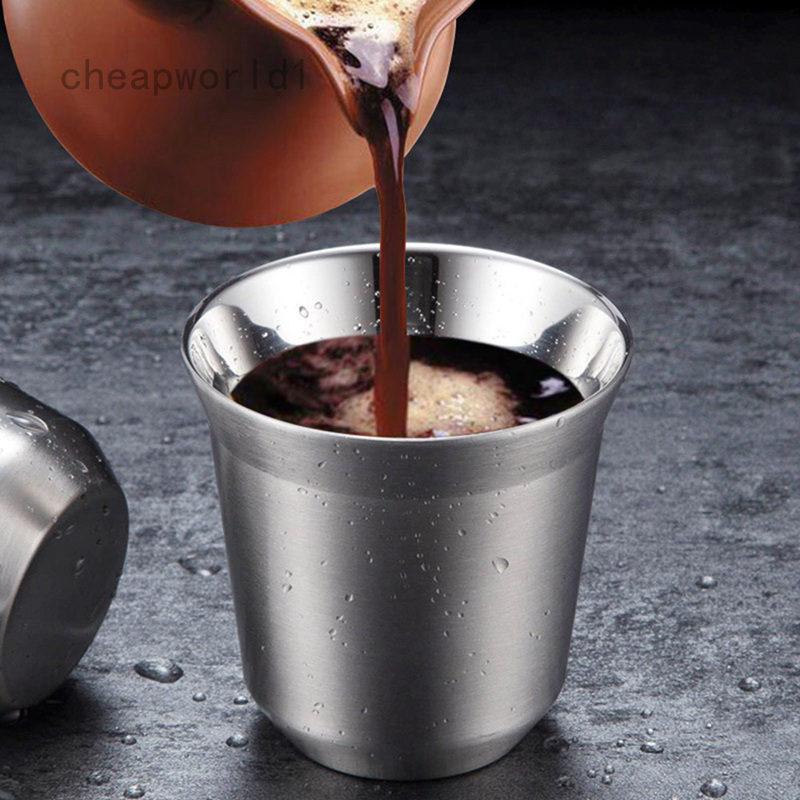 Cốc Cà Phê Inox 304 Hai Lớp Dung Tích 100ml