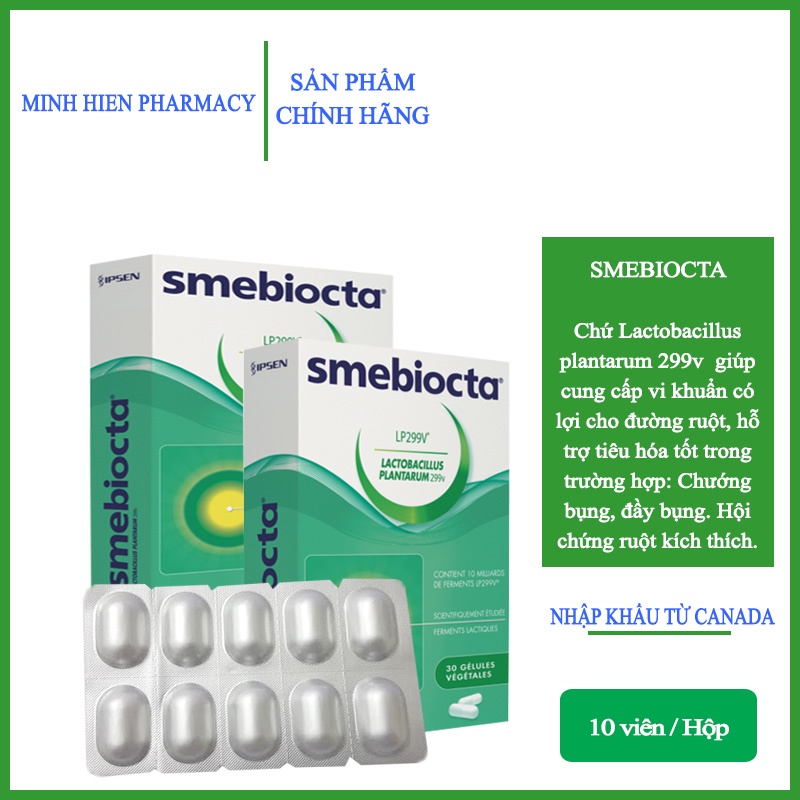 Men Vi Sinh Smebiocta - Bổ Sung Vi Khuẩn Có Lợi Cho Đường Ruột, Hỗ Trợ Tiêu Hóa ,Giảm Chướng Bụng.