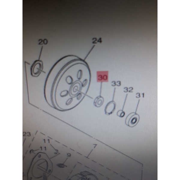 ốc bắt chuông nồi sau NVX .freego.grande.Acruzo Yamaha