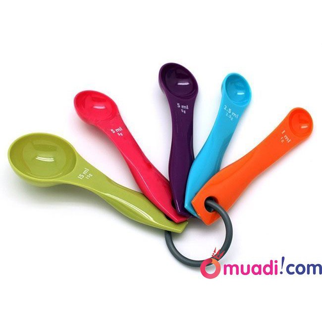 Xâu thìa nhựa định lượng 5 màu