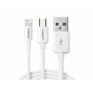 Cáp Pisen 2 trong 1 Micro/Lightning