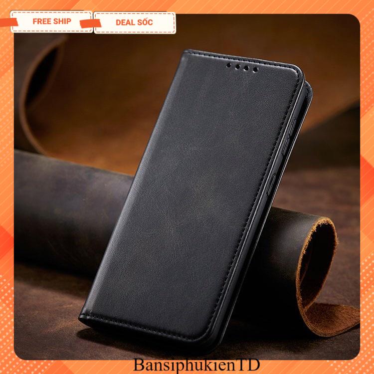 Bao da samsung J7 Prime , bao da nắp gập tích hợp để thẻ , may viền siêu bền
