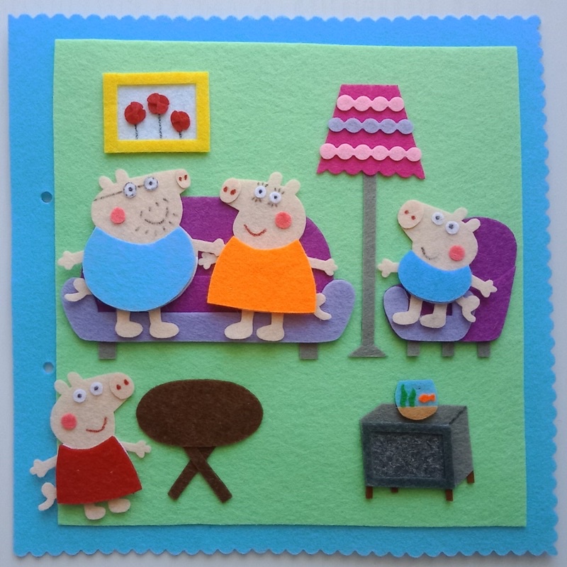 Sách vải Gia đình lợn Peppa  - Peppa Big Quiet book - Tulip Store Handmade