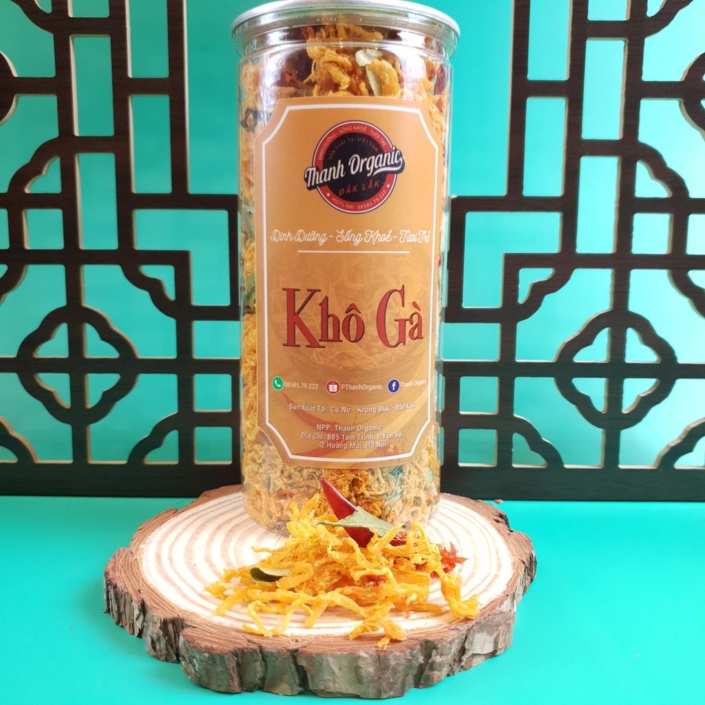 500G Khô gà lá chanh sấy khô đồ ăn vặt ngày tết đi picnic Thanh Organic | BigBuy360 - bigbuy360.vn