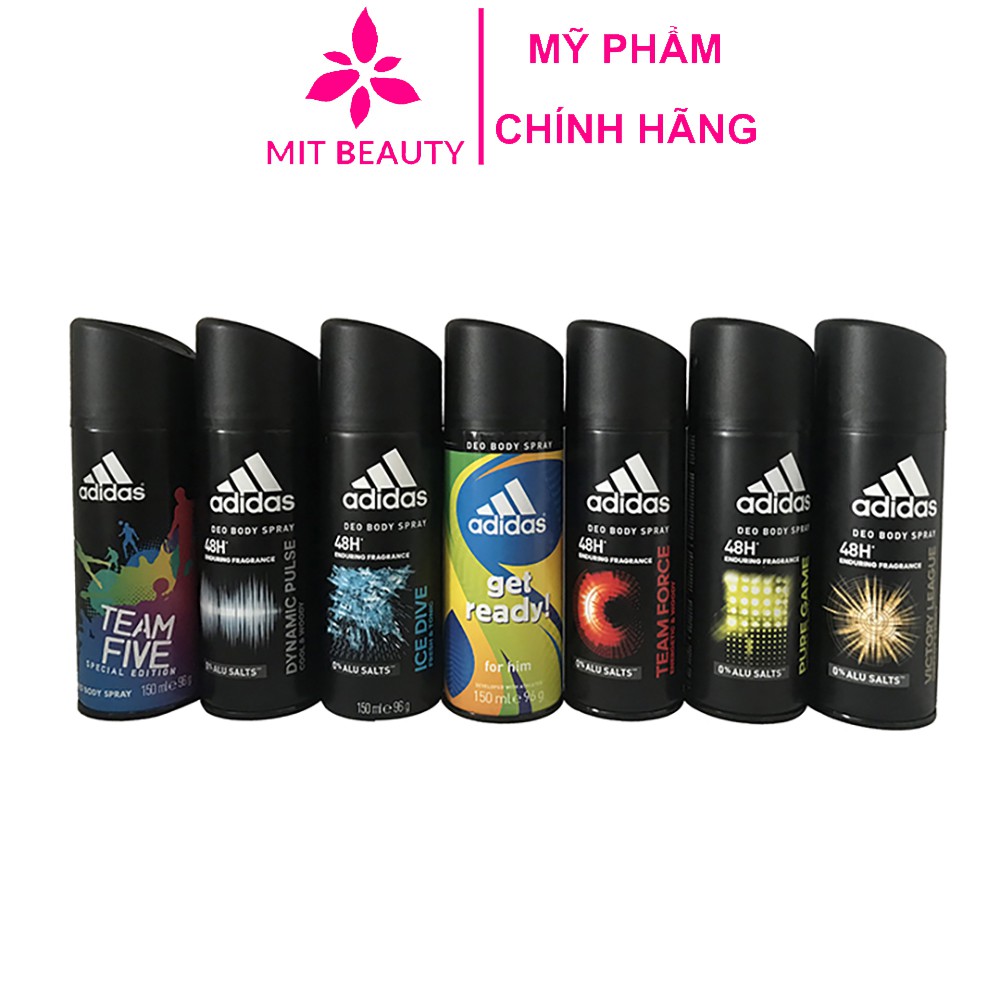 Xịt Ngăn Mùi Nam Adidas Deo Body Spray 150ml Lưu Hương Lâu Thơm Cơ Thể Khử Mùi Hiệu Quả