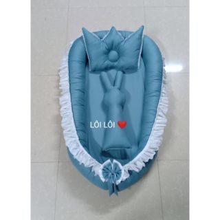 Combo nôi vải, gối lõm, thỏ ôm