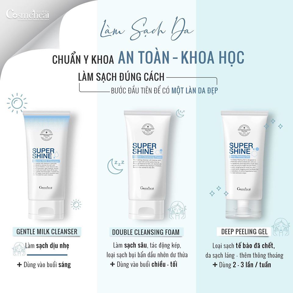 [HÀNG NHẬP KHẨU] Tẩy Tế Bào Chết Dạng Cuộn Cosmeheal Supershine Deep Peeling Gel 120ml