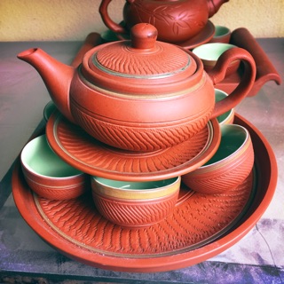 Bộ ấm chén Bát Tràng