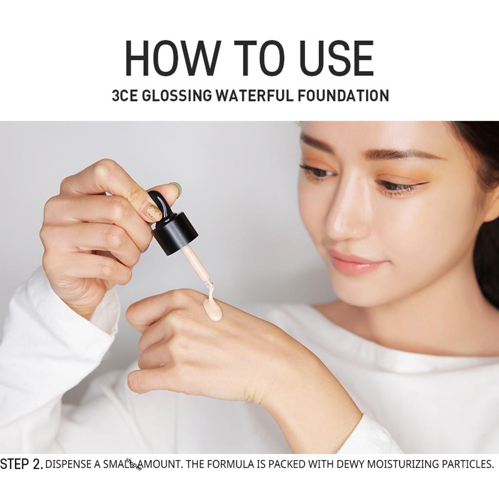 Kem Nền Dạng Lỏng 3CE Glossing Waterful Foundation 40g