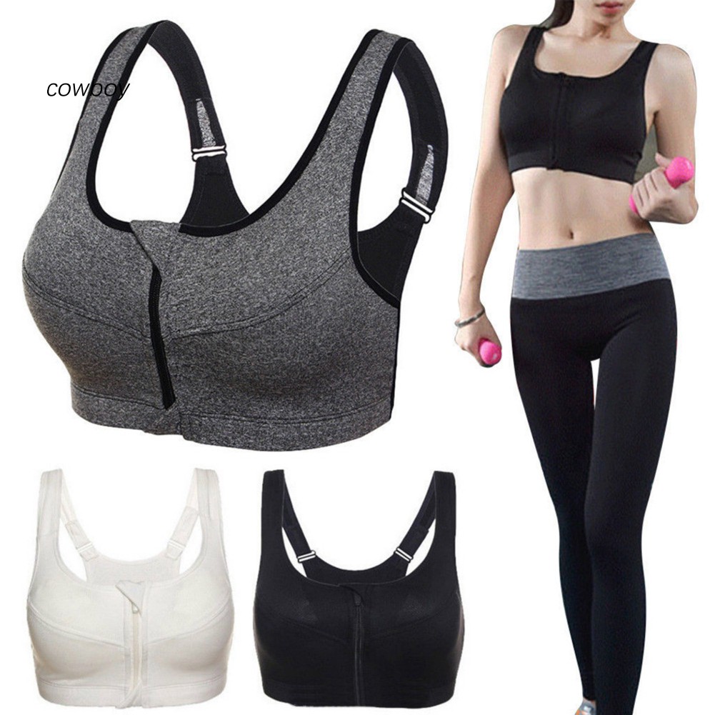 COW_Women Breathable Wireless Sports Fitness Bra Vest Workout Running Yoga Underwear