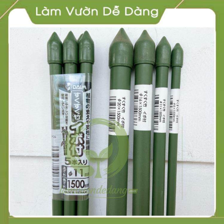 (combo 5)🤞 ỐNG THÉP BỌC NHỰA 🤞 - Dùng làm Khung Đỡ,Giá Đỡ Hoa Hồng Leo,Giàn Leo Bầu Bí Mướp,Khung cây thép