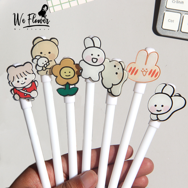 We Flower Bút gel đầu 0.5mm thiết kế hoạt hình đơn giản dễ thương