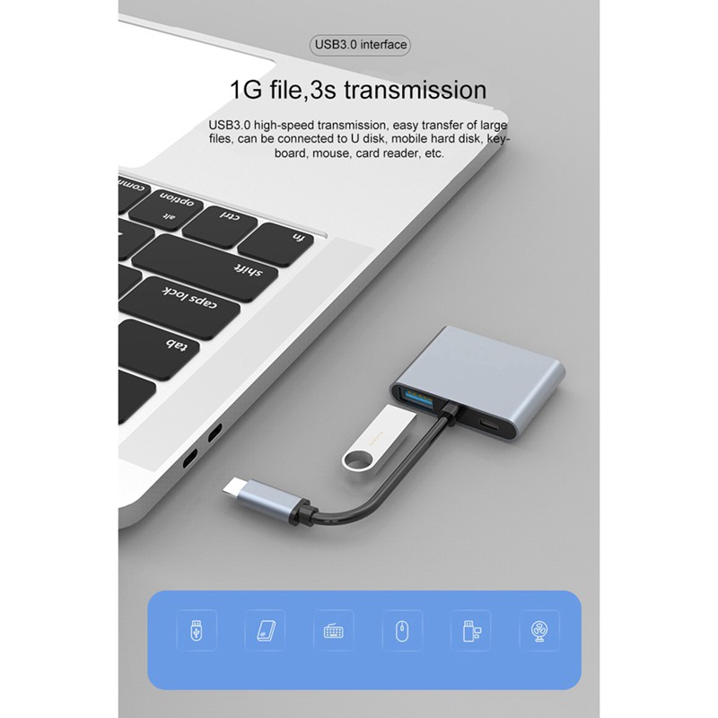 Bộ Chuyển Đổi Hdmi-Compatible 4k Usb 3.0 Pd 87w Cho Macbook Surface Samsung | BigBuy360 - bigbuy360.vn