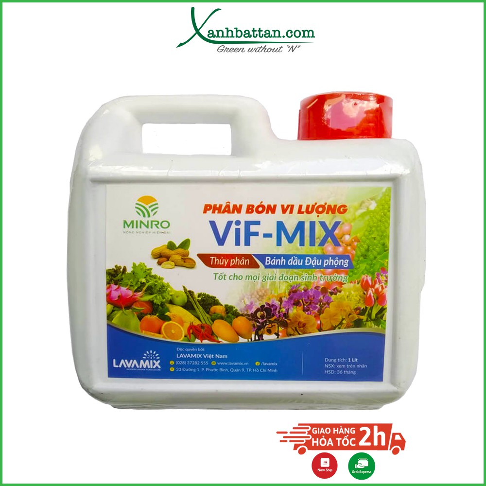 Phân bánh dầu đậu phộng dạng lỏng VIF MIX LAVAMIX 1 Lít