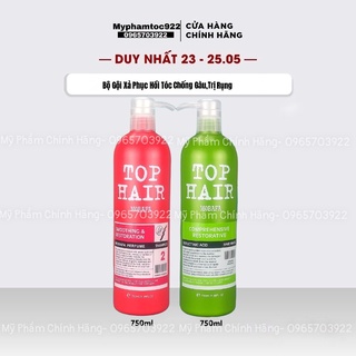 Cặp Dầu gội xả Top Hair phục hồi giúp tóc chắc khỏe 750ml x 2