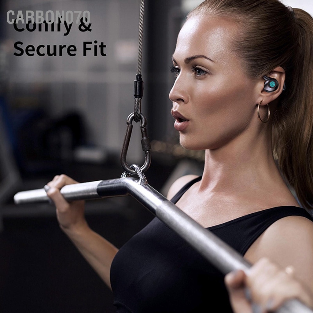 Carbon070 Tai nghe Bluetooth Chống nước Âm thanh nổi chống ồn không dây có Mic Earhook để lái xe Du lịch thể thao