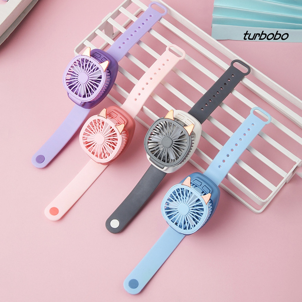 Quạt Làm Mát Kiểu Đồng Hồ Đeo Tay Turbobo Sạc USB Thiết Kế Hoạt Hình Sáng Tạo Cho Trẻ Em