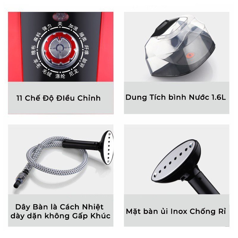 [Chính Hãng] Bàn là hơi nước cây Yangzi Bàn ủi hơi nước công suất lớn 180W 11 phù hợp với mọi loại vải [BH 12 Tháng]