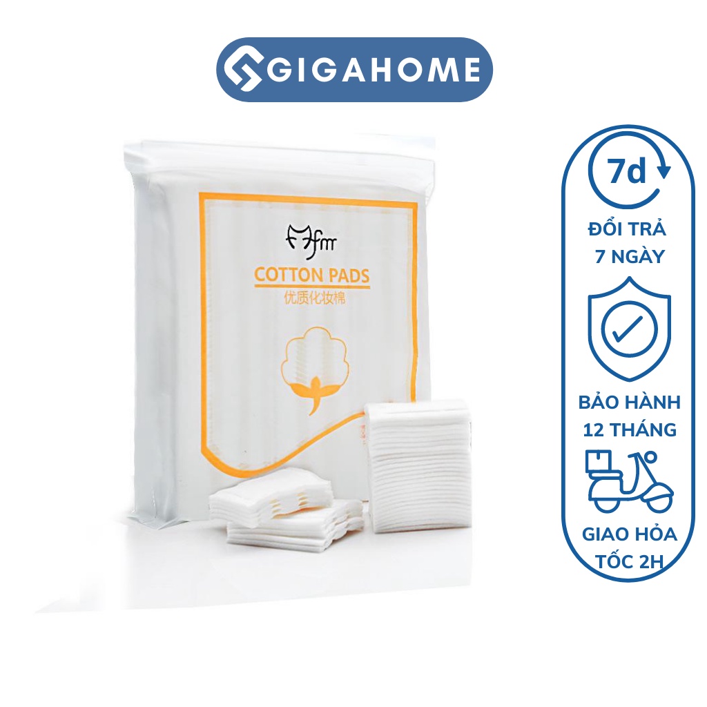 Bông Tẩy Trang 3 Lớp Bông Tự Nhiên GIGAHOME 222 Miếng Tiện Lợi 8385