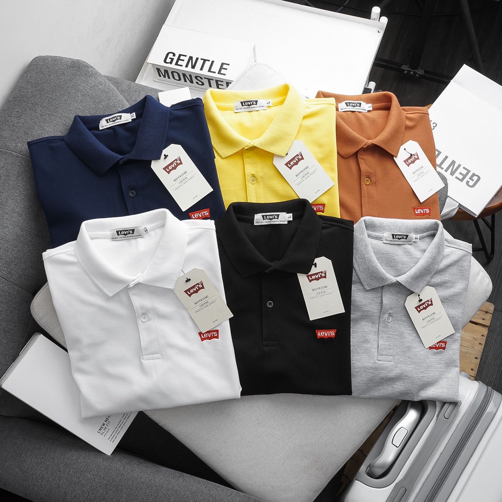 ÁO THUN POLO NAM, ÁO THUN CÓ CỔ NAM VNXK CHẤT VẢI COTTON  CAO CẤP CO GIẢN 4 CHIỀU TAY NGẮN  LEVI.S