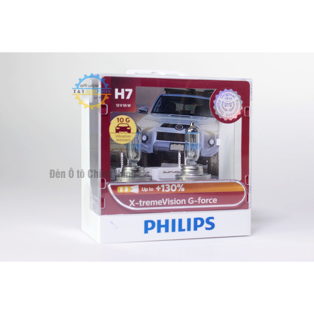 Đèn Ô tô Philips H7 12972XVG +130% 12V 3500K Tăng Sáng 130% Chính Hãng [Bộ 02 Bóng]