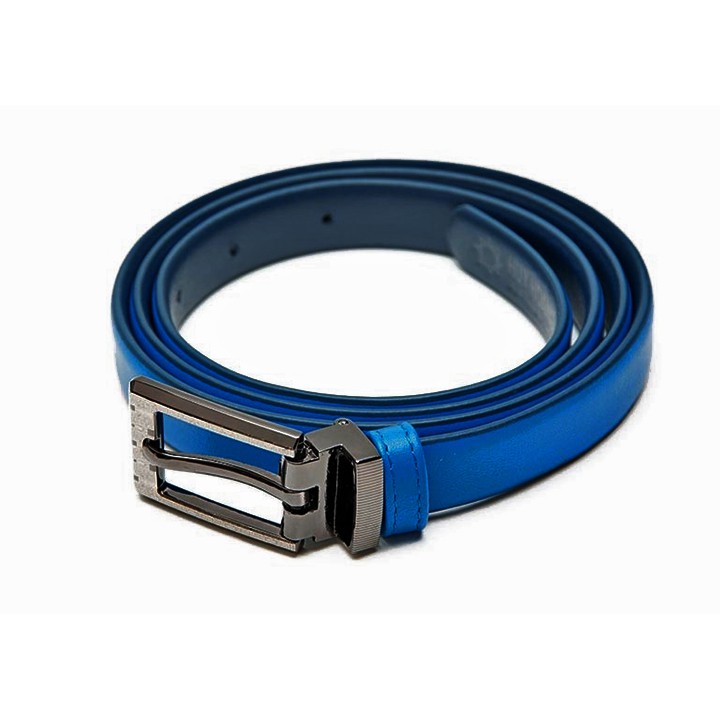 Thắt lưng nữ da bò Huy Hoàng 2P màu xanh dương HP5118