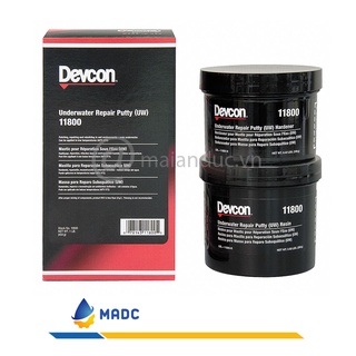 Keo Dán Gạch Bể Bơi Devcon 11800 Underwater Repair Putty (UW) 0.454 Kg
