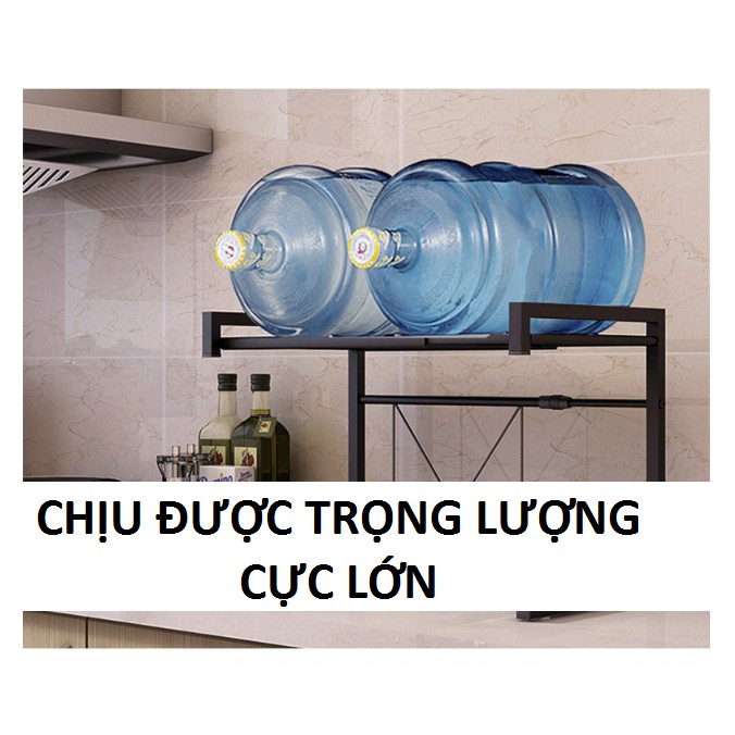 Kệ lò vi sóng 2 tầng để đồ nhà bếp đa năng thép Carbon 5 lớp chống han gỉ LABI VN LB068