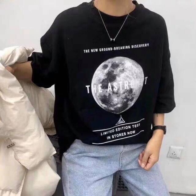 Áo Thun Unisex ❤️FREESHIP❤️ Giảm 10K Khi Nhập [ Áo Thun Nữ ] Áo Thun Tay Lỡ ASTRONAT màu ĐEN/TRẮNG/XANH ☂️ Nam nữ unisex