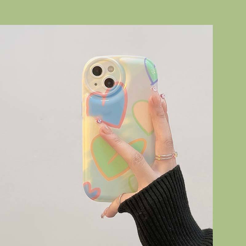 Ốp Điện Thoại Silicon Màu Sắc Dễ Thương Cho iPhone 13 11pro 12 pro max 7 plus xr bbgt