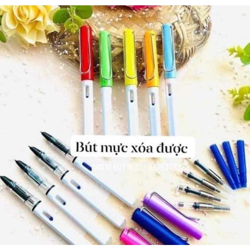 Bút máy ngòi kim tinh, siêu rẻ, siêu bền, có định vị ngón tay 858