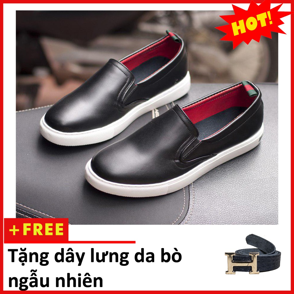 Giày Slip On Nam Aroti Đế Khâu Chắc Chắn Phong Cách Đơn Giản Màu Đen - M498-DEN(TL)-DEN | BigBuy360 - bigbuy360.vn