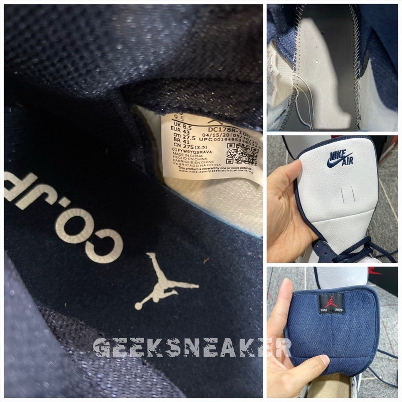 [GeekSneakerZone] GIày Jordan 1 High Top Midnight Navy 2020 COJP | BigBuy360 - bigbuy360.vn