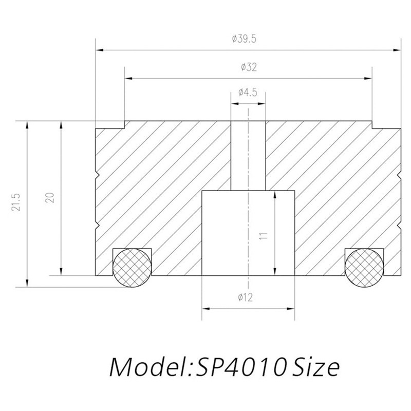 4Pcs 40X20mm Aluminum HiFi AMP Speaker Isolation Stand Turntable DAC Feet Pad (Sier)