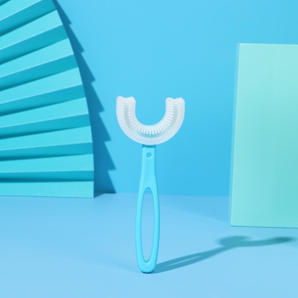SUSANS Kids Toothbrush Silicone Convenient U-Shaped Cleaning Brush