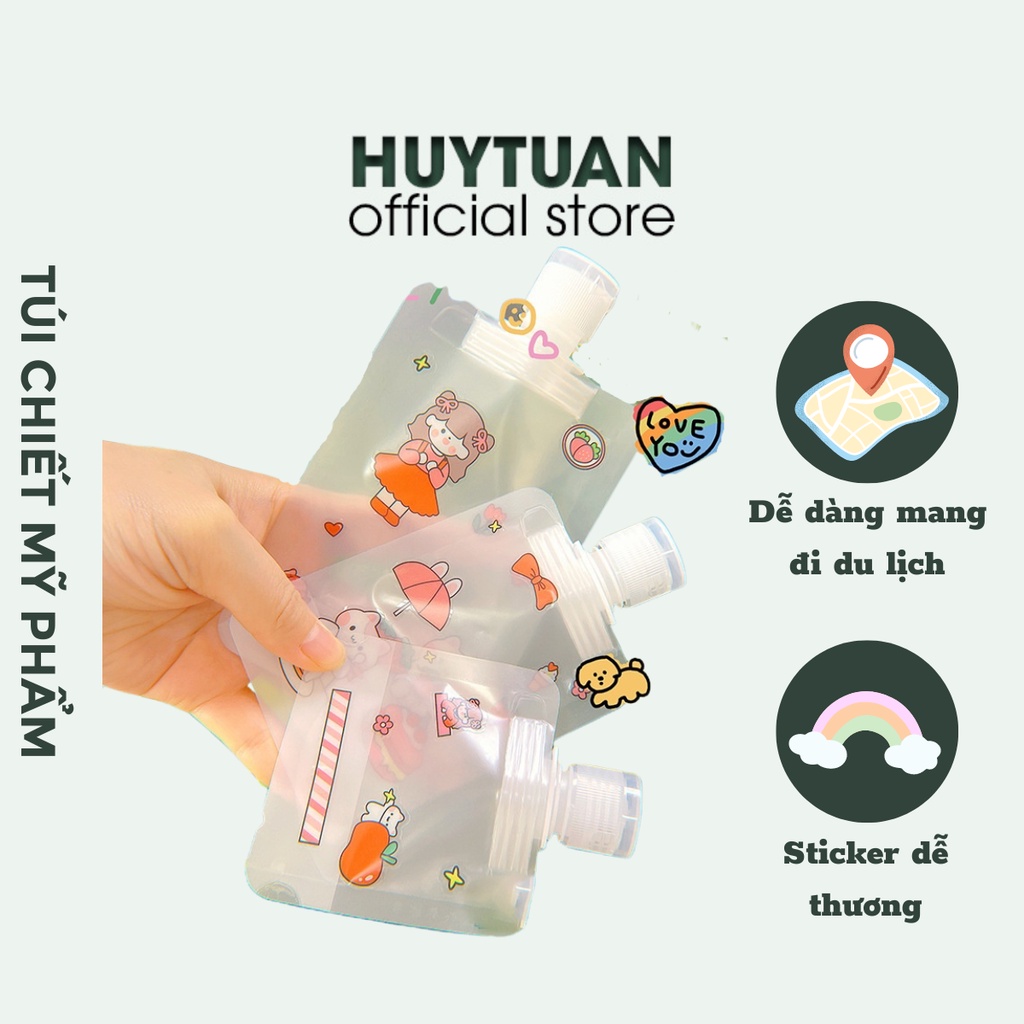 Túi đựng mỹ phẩm, dầu gội 30/50/100ml tiện dụng mang đi du lịch