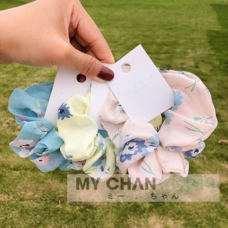 Dây cột tóc scrunchie lụa satin phi bóng sang chảnh - 43