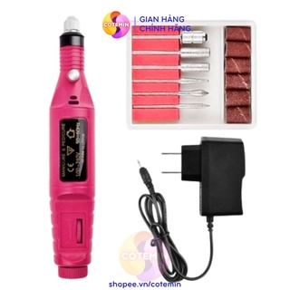 Máy Mài Móng Mini Máy Mài Móng Cầm Tay Nail Chính Hãng TẶNG KÈM 6 Đầu Mài COTEMIN