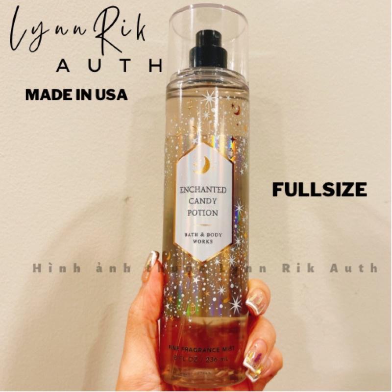 Auth_Fullsize ENCHANTED CANDY POTION - Xịt Thơm Body Mist Dưỡng Thể Toàn Thân Bath & Body Works